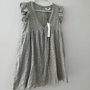 Mustard Seed Eyelet Romper Dress NWT